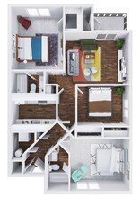 3 Bed 2 Bath E20 floor plan